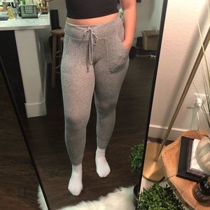 SOLD Brushed gray knitted joggers